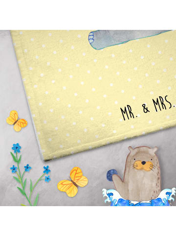 Mr. & Mrs. Panda Handtuch Elefant Seifenblasen ohne Spruch in Gelb Pastell