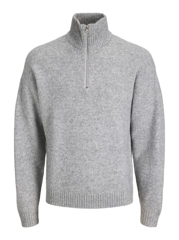 Jack & Jones Sweatshirt mit halbem Reißverschluss in Light Grey Melange 1