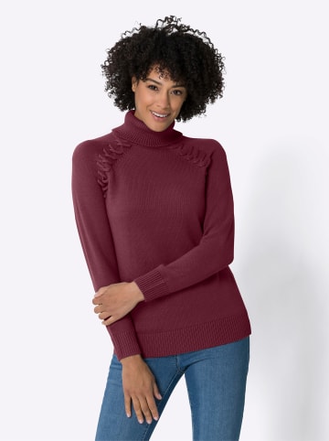 Sieh an! Rollkragenpullover in bordeaux