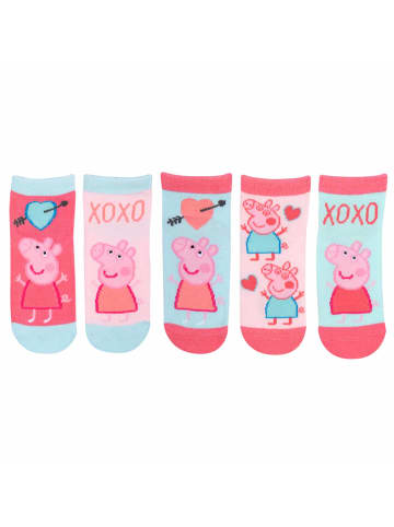 United Labels 5er Pack Peppa Wutz  Sneakersocken in Mehrfarbig