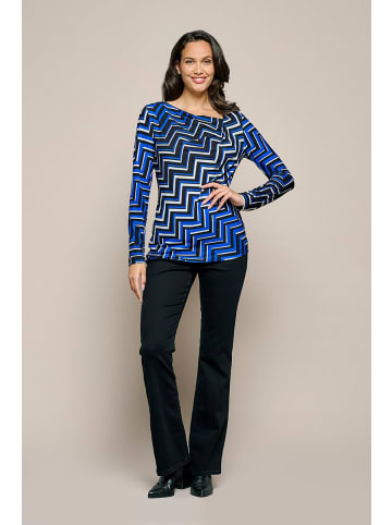 Mart Visser Caitlin Print Top Kobaltblau/Schwarz