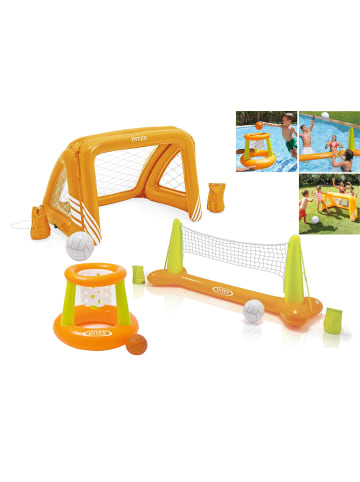 Intex Poolgame 3er Set, Fun Goals, Volleybal, Floating Hoops in orange