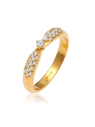 Elli DIAMONDS  Ring 925 Sterling Silber Verlobungsring in Gold