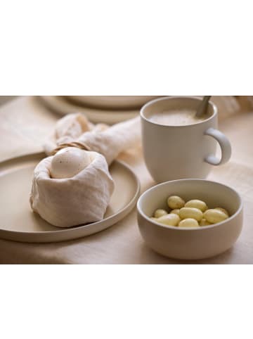 Studio Round Schale North in Matte sand/Matte white
