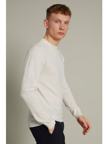 Matinique Strickpullover Margrate Gerade Passform in Off White Melange