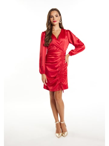 faina Damen Minikleid Aus Satin in Rot