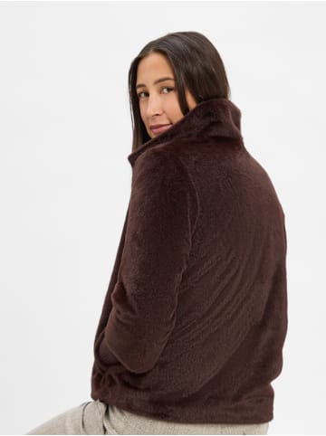 Zero Jacke aus Kunstfell in schoko - 0003