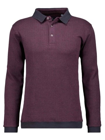 Ragman Polo-Sweatshirt Fischgrat in Rot
