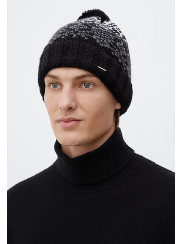 Finn Flare Strickmütze Muster in Schwarz