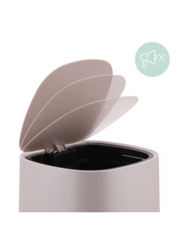 relaxdays Mülleimer Bad in Beige - 5 l