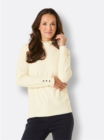 creation L Stehkragenpullover in champagner