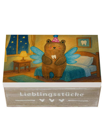 Mr. & Mrs. Panda kiste holz Bär Zahnfee Design ohne Spruch in Weiß