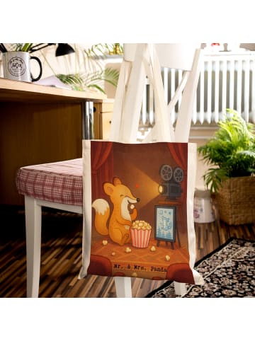 Mr. & Mrs. Panda Jutetasche Fuchs Filme gucken Design ohne Spruch in Weiß