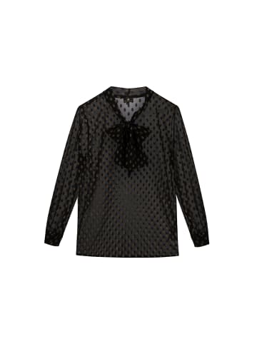 DreiMaster Damen Schluppenbluse in Schwarz Gold