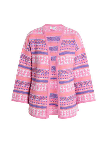 IZIA Damen Cardigan in Pink Mehrfarbig
