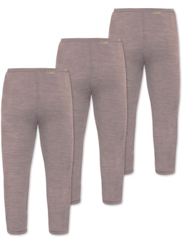 Normani Outdoor Sports Normani Outdoor Sports 3er Pack Baby Merino Hose mit Füßen in Rosa