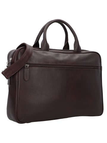 Dermata Aktentasche Leder 40 cm Laptopfach braun
