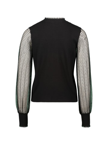 Zero  Pullover mit transparenten Ärmeln in Black Beauty