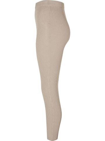 Urban Classics Urban Classics Damen Ladies Rib Knit Leggings in lighttaupe