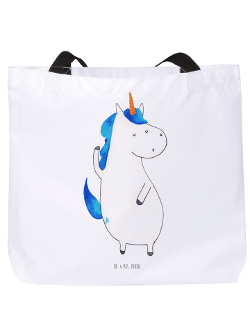 Mr. & Mrs. Panda Shopper Tasche Einhorn Mann ohne Spruch in Weiß