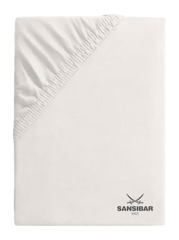Sansibar Topper-Spannbettlaken in Offwhite