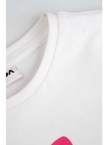 MOKIDA Baumwoll-T-Shirt mit kurzen Ärmeln in weiß