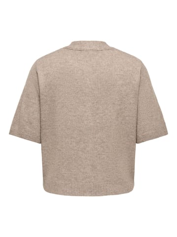 ONLY Carmakoma Strickjacke in Taupe Gray