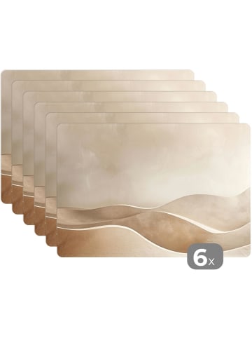 MuchoWow Tischset (6-teilig) Beige