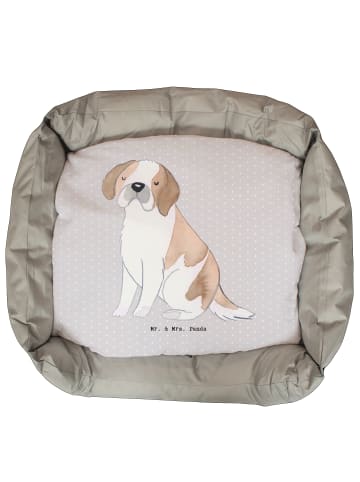 Mr. & Mrs. Panda Hundebett Saint Bernard Lebensretter ohne Spruch in Grau Pastell