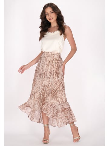 faina Damen Rock in Braun Mehrfarbig