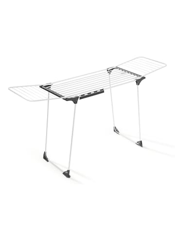 EASYmaxx Wäscheständer ausziehbar 201-258x56x100cm weiß/grau Weiß