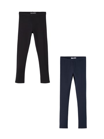 name it Leggings 2er-Set Regular Fit weich bequem Basic in Schwarz-Blau