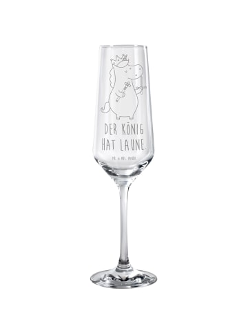 Mr. & Mrs. Panda Glas Einhorn König mit Schwert mit Spruch in Transparent