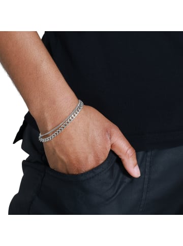 Steel_Art Layering Armkette für Männer Tobias silberfarben in silberfarben poliert