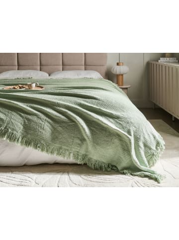 Beliani Tagesdecke YERBENT in Grün - (W) 220 x (H) 1.25 x (L) 240 cm