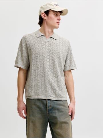 Jack & Jones Gestricktes Polo in Seagrass 1