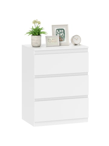 HOMCOM Kommode-60L x 40B x 79H cm-Weiß