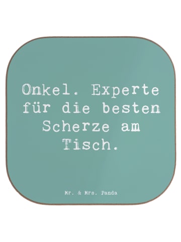 Mr. & Mrs. Panda Tischuntersetzer Spruch Onkel Scherzkönig mit S... in Meeresbrise