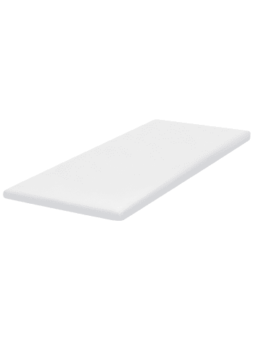 Beliani Topper CALM in Weiß - (W) 90 x (H) 6 x (L) 200 cm