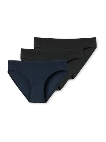 Schiesser Slips 3er-Pack Basic Kids in blau/schwarz