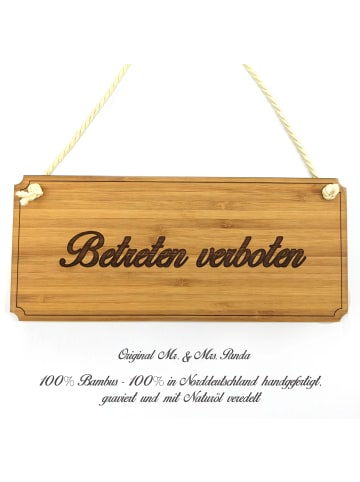 Mr. & Mrs. Panda Werbeschild Betreten verboten mit Spruch in Keine Angabe