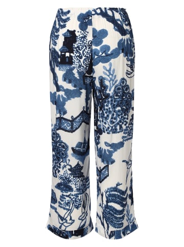 Marie Lund Pyjama-Hose in indigo ecru