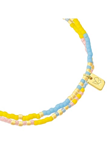 Glanzstücke München Armband aus Sterling Silber mit Miyuki Perlen in gelbgold