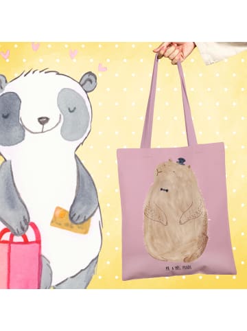 Mr. & Mrs. Panda Stofftasche Murmeltier ohne Spruch in Rosa Pastell
