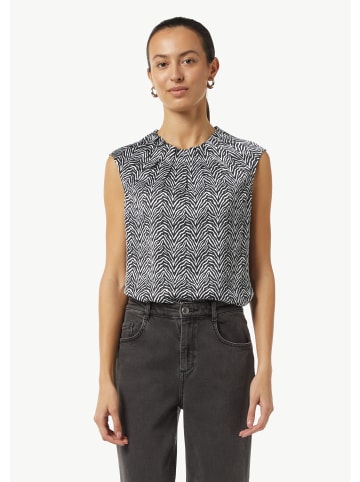 comma Bluse ärmellos in Schwarz
