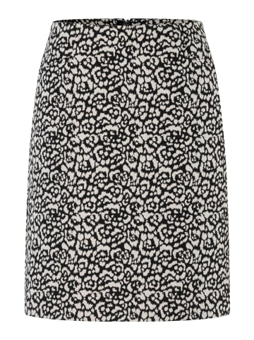 More & More schmaler, figurbetonter Leo-Rock in shiny jacquard