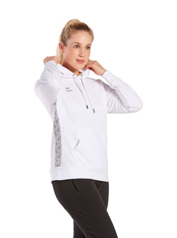 erima Damen Essential Team Kapuzensweat in weiß/monument grey