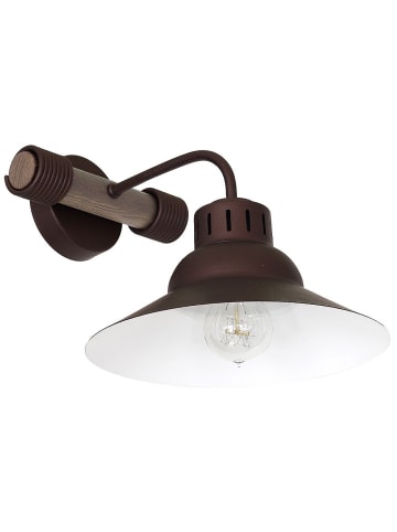 Licht-Erlebnisse Wandlampe (B)26 x (L)34 x (H)23 cm in Rostbraun Weiß