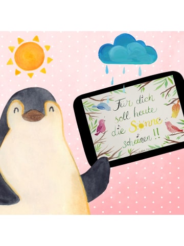 Mr. & Mrs. Panda Badezimmerteppich Vögel Sonne mit Spruch in Bunt