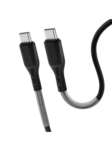 COFI 1453 Forcell F-Energy USB-C auf USB-C Kabel 100W Carbon Schwarz 1m in Schwarz